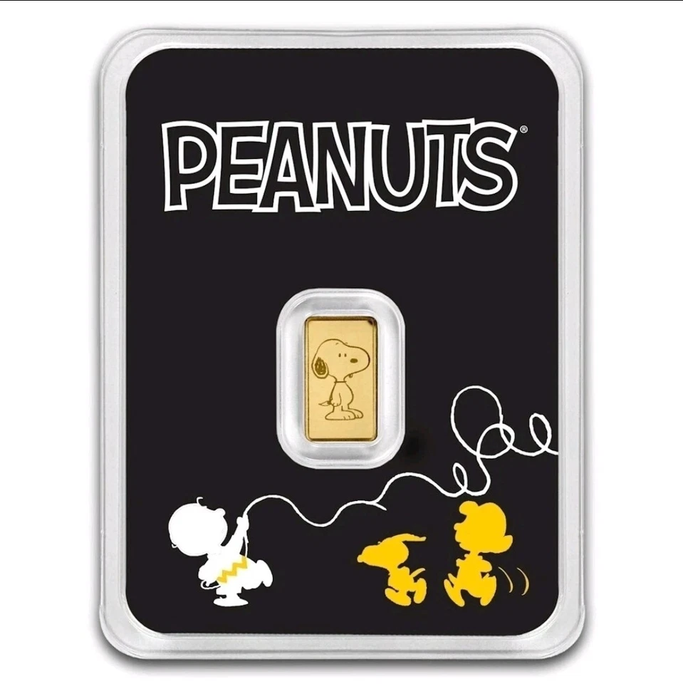 PREVENTA Barra de oro puro .9999 - Peanuts® Snoopy (75 aniversario) Foto 1 de 4