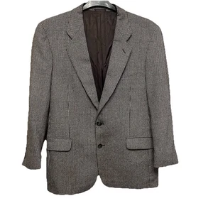 Jaeger Men's Tweed Blazer Jacket Size 50R Wool Silk Blend Vintage - Picture 1 of 12