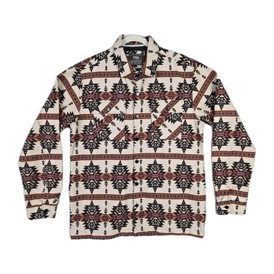Camisa Craft & Flow Nomad Shacket Para Hombre Talla Mediana Forrada Azteca Algodón Gruesa L/S Foto 1 de 4