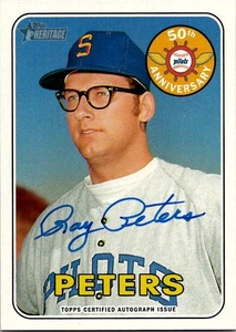2018 Topps Heritage RAY PETERS SSP Seattle Pilots AUTO MINT! - Picture 1 of 2