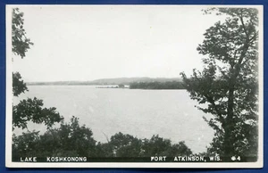 Fort Atkinson Wisconsin wi Lake Koshkonong Real Photo Postcard - Picture 1 of 2