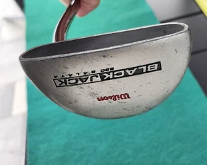 Wilson Black Jack 850 Balata Insert Mallet Putter Steel Shaft Wilson Left Hand - Picture 1 of 10