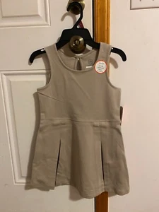 NEW GIRL'S SIZE 6 WONDER NATION SCHOOL UNIFORM STRETCH PLEATED KNIT JUMPER DRESS - Picture 1 of 8