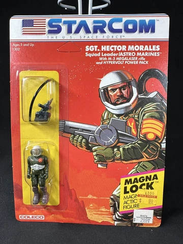 1986 Coleco STARCOM SGT. Hector Morales Squad Leader Sealed UNPUNCHED Cardback Cover