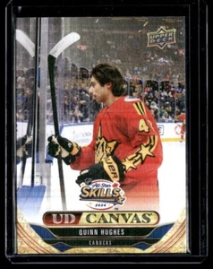 2024-25 Upper Deck Extended Series UD Canvas #395 Quinn Hughes AS - Picture 1 of 2