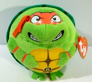 New TY Beanie Ballz TMNT Raphael Plush, Teenage Mutant Ninja Turtles - Picture 1 of 3