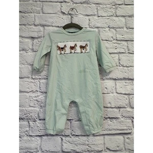 Drei Schwestern Pferd Applikation Baby Strampler Baumwolle Einteiler Outfit 6M - Bild 1 von 9