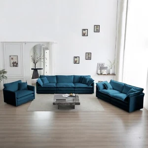 Modern Sofa Couch 3Pc Set Extra Deep Seat Sectional for Living Room, Oversized - Picture 1 of 12