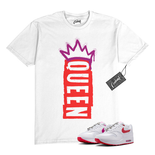 T shirt Air Max 1 PRM San Valentino bianca rossa rosa giocosa abbinata WHT Q1