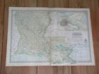 1897 ANTIQUE DATED MAP OF LOUISIANA / NEW ORLEANS