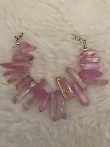 Druzy Pink Stone Bracelet - Picture 1 of 4