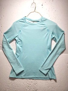 Under Armour Sweater Womens Light Blue Long Sleeve Shirt Athletic Pullover Logo - Picture 1 of 11