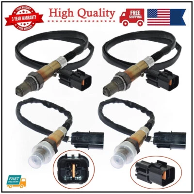 Sensor de oxigênio 4 peças para cima+para baixo para 2012 2013 2014 2015 Hyundai Equus Genesis 5.0L V8 - Imagem 1 de 4