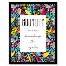 Who Cares Scotland Quote Equality Breaking Cycle Tartan 9x7 Print Framed Art