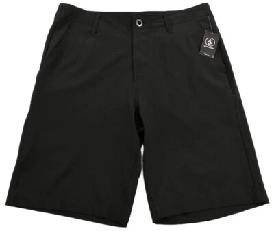 VOLCOM Mens Black Kerosene Hybrid 4-Way Stretch Shorts 30 NWT - Image 1 of 2