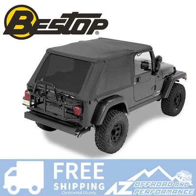 Bestop Trektop NX No Doors Black Diamond For 04-06 Jeep Wrangler Unlimited LJ - Imagem 1 de 2
