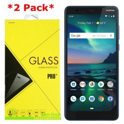 2-Pack Premium Tempered Glass Screen Protector For Nokia 3.1 Plus Cricket - Image 1 of 4