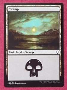 Magic The Gathering COMMANDER ANTHOLOGY 2 CM2 SWAMP 294 land card MTG - Picture 1 of 2