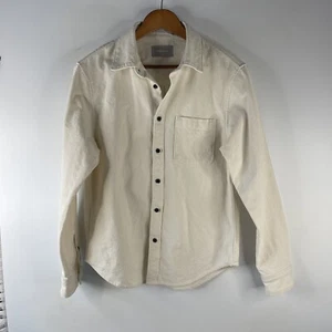 $108 Everlane Button Down Shirt Organic Heavyweight Cotton Canvas Ivory Men's XS - Picture 1 of 8