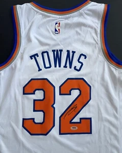 Maglia Karl Anthony Towns KAT firmata autografata New York Knicks Psa/Dna Coa - Foto 1 di 4