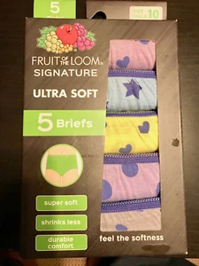 NEU Fruit of the Loom Signature Ultra Soft, Mädchen Slips Größe 10, 5er Pack - Bild 1 von 1