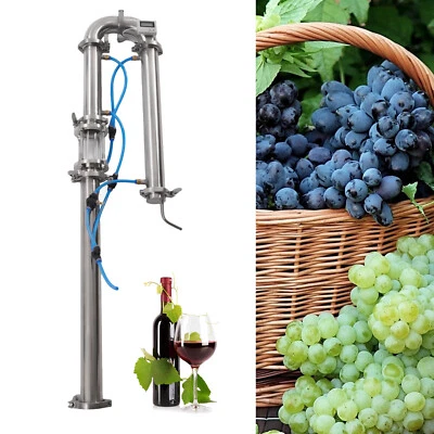 2 inch Stainless Still Moonshine Reflux Distilling Column Brew Wine Making Tool - Image 1 of 4
