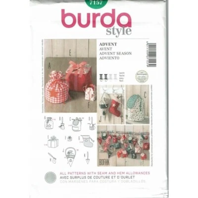 Burda Sewing Pattern 7157 Advent Projects UNCUT - Image 1 of 2