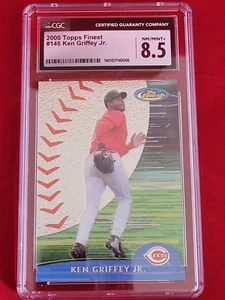 2000 Topps Finest KEN GRIFFEY JR. #146 CGC 8.5 - Picture 1 of 3