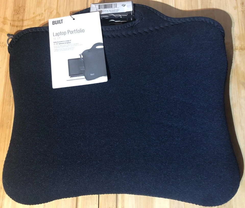 BUILT Black Portfolio Briefcase / Shoulder Bag 11- 13" Laptop /Notebook. NWT. - Image 1 of 4