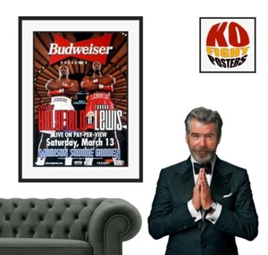 EVANDER HOLYFIELD vs. LENNOX LEWIS (1) : Original BUD Promo Boxposter 30D - Bild 1 von 3