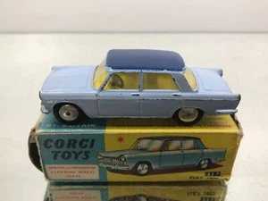 CORGI TOYS 217 FIAT 1800 -BLUE TWO TONE 1:43- GOOD IN BOX - 476 - Picture 1 of 8