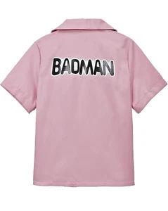 Dragon Ball Z Men's Vegeta Badman Pink Botton-Down Shirt Cosplay 3XL *New - Picture 1 of 7
