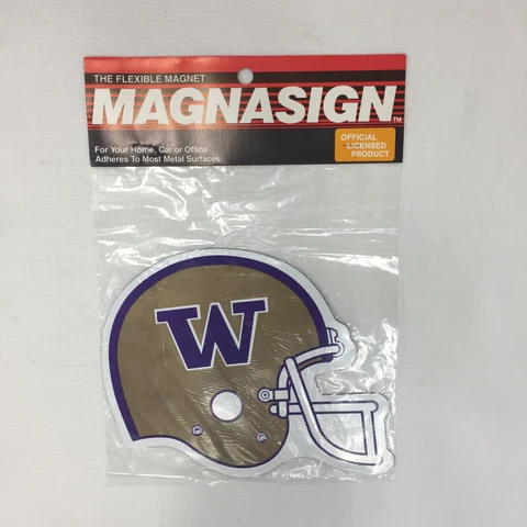 Vintage Magnasign Magnet University of Washington Football Helmet NCAA NEW Cover