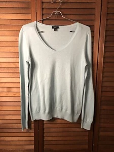 TALBOTS Sweater Women's Size MP? Soft Sea Foam Cotton Cashmere Blend - Picture 1 of 3