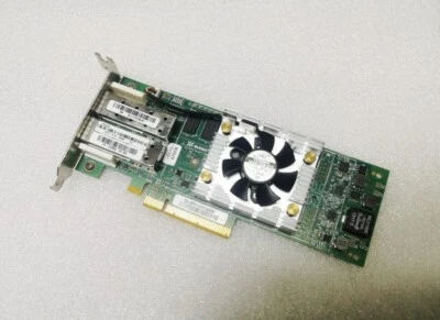 QLogic Dual Port HD8310405-43 B QLE8362-CU-CSC PCIe3 x8 10 GB SFP+ Ethernet Card - Image 1 of 2