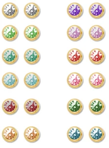 12 Paar Studex Erstohrstecker Chirurgenstahl vergoldet Nickelfrei steril gepackt - Bild 1 von 1