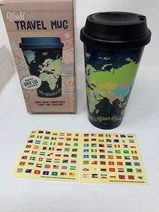 Paladone World Travel Mug Tumbler Plastic For Hot Beverage 13 oz - Picture 1 of 7