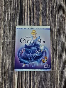 Disney’s Cinderella (4K UHD, Blu-ray, DVD, Digital) W/Slipcover, New/Sealed - Picture 1 of 4