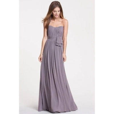 Vestido de boda Watters & Watters estilo 5514 fruncido de gasa hasta el suelo talla 10 Foto 1 de 4