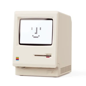Sveglia Digitale in Stile Macintosh Retrò Decorazione Da Tavolo Vintage Con Desi - Foto 1 di 13