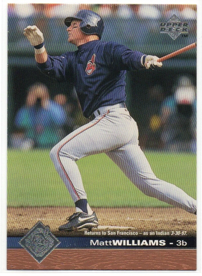 Matt Williams 1997 Upper Deck #530  Traded  Cleveland Indians  #1 - Image 1 of 2