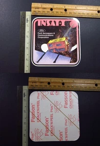 NASA FORD INSAT-1 Sticker Aerospace Communications Corp Space Shuttle Vtg Orig - Picture 1 of 3