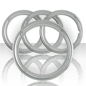Set of Four 18" Chrome ABS 1 1/2' Deep Wheel Trim Rings - Picture 1 of 10