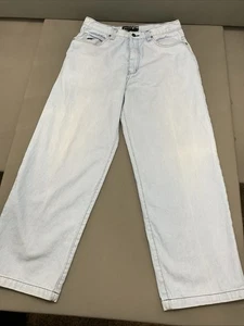 Y2K Vintage Clench Jeans Co. Men's Baggy Skater Streetwear 34x32 Light Wash - Picture 1 of 10