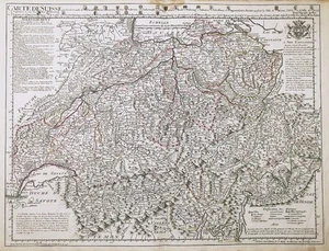 Schweiz Suisse Switzerland map Karte carte Delisle Buache Kupferstich 1745 - Bild 1 von 1