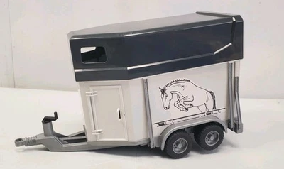 Bruder Horse Box Trailer  90768 Gray Black Farm Toy Accessory Germany - Image 1 of 4
