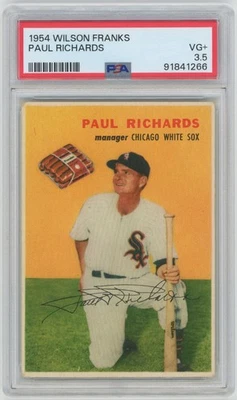 1954 Wilson Franks 14 Paul Richards PSA 3.5 701107  - Image 1 of 2
