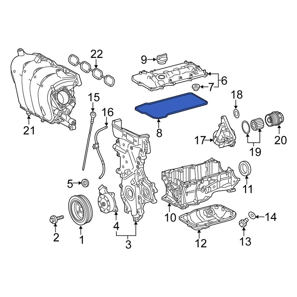 For Scion iM 2016 Scion 1121337021 Engine Valve Cover Gasket Foto 1 de 1
