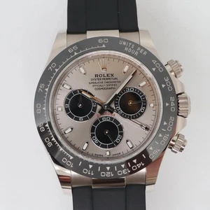 2020's Mint Rolex 116519LN Cosmograph Daytona Ghost 18K White Gold Ceramic Watch - Picture 1 of 13