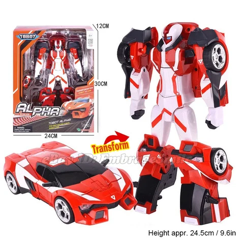 Tobot V Alpha Plus Mini Vehicle Transforming Robot Sports Car Action Figure Toy Cover
